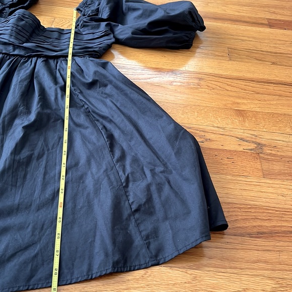 Abercrombie & Fitch Ruched Ruffle Puff Sleeve Mini Dress Black Size XSmall NWOT - Picture 8 of 8